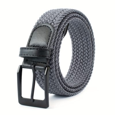 Men's and Women's Casual Alloy Pin Buckle Stretch Breathable Canvas Belt, Korean Style Pants Belt