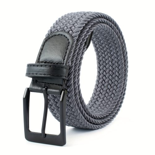 Men's and Women's Casual Alloy Pin Buckle Stretch Breathable Canvas Belt, Korean Style Pants Belt
