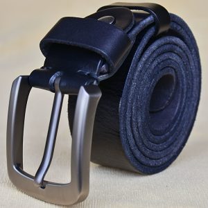 Men'S Genuine Leather Belt Made from Pure Cowhide, Featuring a Vintage Casual Design with Top Layer Cowhide And a Pin Buckle