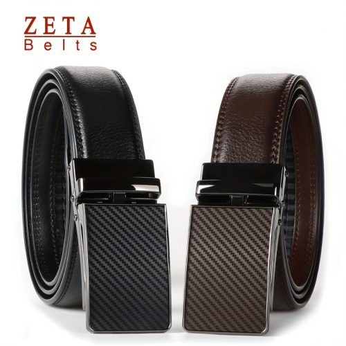 1pc Fashionable Second Layer Cowhide Belt, Automatic Buckle, Can Be Cut, Great Gift, for Men Daily Life Leisure Time Party Festival Work Business Formal Occasions