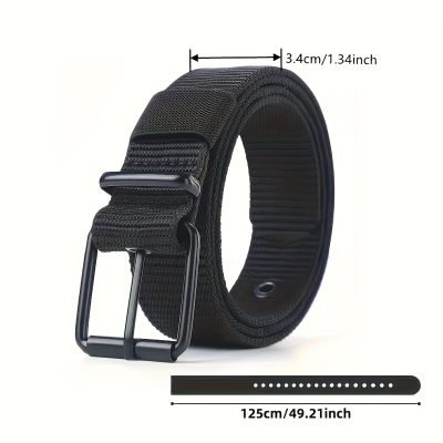 Cloth Belt Men's Workwear Pinbuckle Canvas Belt 2025 New Young for Man Lengthened Thickened Strong And Durable Trouser Belt