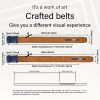 Men's Leather Ratchet Belt - Adjustable automatic buckle, durable alloy clasp, high-quality genuine leather panel, suitable for casual and business styles, simple and stylish carbon fiber design, an ideal gift for Christmas and Father's Day. - Image 5