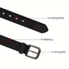 Men's Full Grain Leather Classic Fashion Jeans Belts, Handmade Men Leather Belt with Gift Box - Image 8