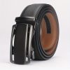 1pc Men'S Belt, a Slide Ratchet Style Made from High-Quality Leather, Featuring an Automatic Click Buckle, Perfect for a Father'S Day Present - Image 4