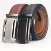 1pc Men'S Belt, a Slide Ratchet Style Made from High-Quality Leather, Featuring an Automatic Click Buckle, Perfect for a Father'S Day Present - Image 2