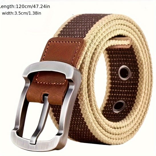 New Unisex Canvas Buckle Belt, Casual Cargo Pants Waist Belt, Sturdy And Durable Belt