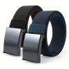 2pcs Combination Pack Elastic Sports Casual Men'S Belts, Fashion Commuter Belt Adjustable - Image 2