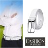 1pc-1.38In Men'S Dress Belt - Classic And Stylish, Suitable for Business, Office And Casual Occasions, Available in Black And White - Image 2