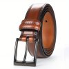 Men's Second Layer Cowhide needle buckle casual retro belt, youth denim belt, Father's Day gift - Image 3