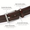 Men's Leather Belt, Fashion & Classic Casual Belt with Single Prong Buckle for Jeans, Pants, Work And Business, Gift for Dad & Husband - Image 12