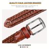 Leather Braided Belts for Men - Mens Casual Belt for Golf Pants Jeans Everyday - Image 6