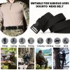 Quick Release Men's Nylon Belt, Elastic Webbing Belt with Heavy Duty Buckle, Cut to Fit Tactical Belt for Work, Casual, Outdoor - Image 10