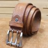 Double pin buckle High quality handmade knocking genuine leather belt luxury designer belts male Strap Jeans for man cowboy belt men - Image 7