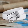 1pc-1.38In Men'S Dress Belt - Classic And Stylish, Suitable for Business, Office And Casual Occasions, Available in Black And White - Image 5