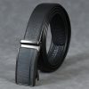Men's Genuine Top-Grain Leather Belt with Automatic Buckle - Double-Sided Suitable for Suits & Casual Wear, Folded & Stitched Inside for Durability, Resists Peelingu002FFadingu002FRusting, Soft Comfortable Low-Temp Stable Belt for Business & Everyday - Image 4