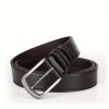 Men's Alloy Pin Buckle PU Leather Belt, Available in Black and Coffee, Adjustable Strap, Wear Resistant PU Leather, Matches Formal Outfits and Casual Pants, Suitable for Business and Daily Jeans Occasions - Image 3