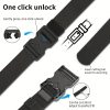 Quick Release Men's Nylon Belt, Elastic Webbing Belt with Heavy Duty Buckle, Cut to Fit Tactical Belt for Work, Casual, Outdoor - Image 6