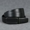 Men's Genuine Top-Grain Leather Belt with Automatic Buckle - Double-Sided Suitable for Suits & Casual Wear, Folded & Stitched Inside for Durability, Resists Peelingu002FFadingu002FRusting, Soft Comfortable Low-Temp Stable Belt for Business & Everyday - Image 5