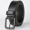 Men's Full Grain Leather Classic Fashion Jeans Belts, Handmade Men Leather Belt with Gift Box - Image 7