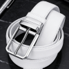 1pc-1.38In Men'S Dress Belt - Classic And Stylish, Suitable for Business, Office And Casual Occasions, Available in Black And White - Image 3
