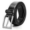 Men's Leather Belt, Fashion & Classic Casual Belt with Single Prong Buckle for Jeans, Pants, Work And Business, Gift for Dad & Husband - Image 19