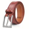 Men's Leather Belt, Fashion & Classic Casual Belt with Single Prong Buckle for Jeans, Pants, Work And Business, Gift for Dad & Husband - Image 13