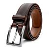 Men's Leather Belt, Fashion & Classic Casual Belt with Single Prong Buckle for Jeans, Pants, Work And Business, Gift for Dad & Husband - Image 15